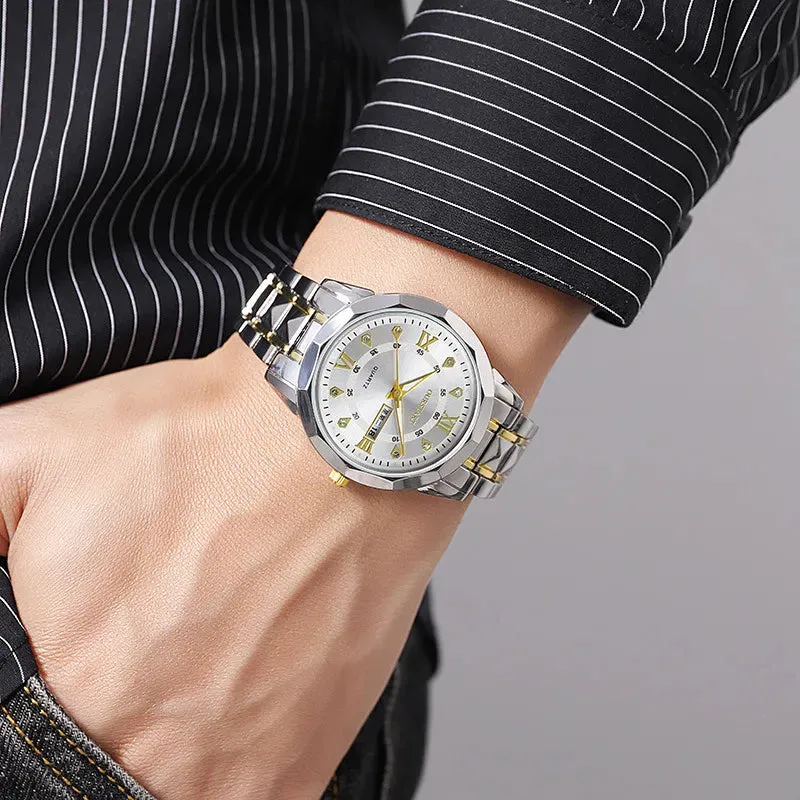 ⌚ Men’s Luminous Waterproof Quartz Watch – Timeless Elegance Meets Rugged Durability! ⌚