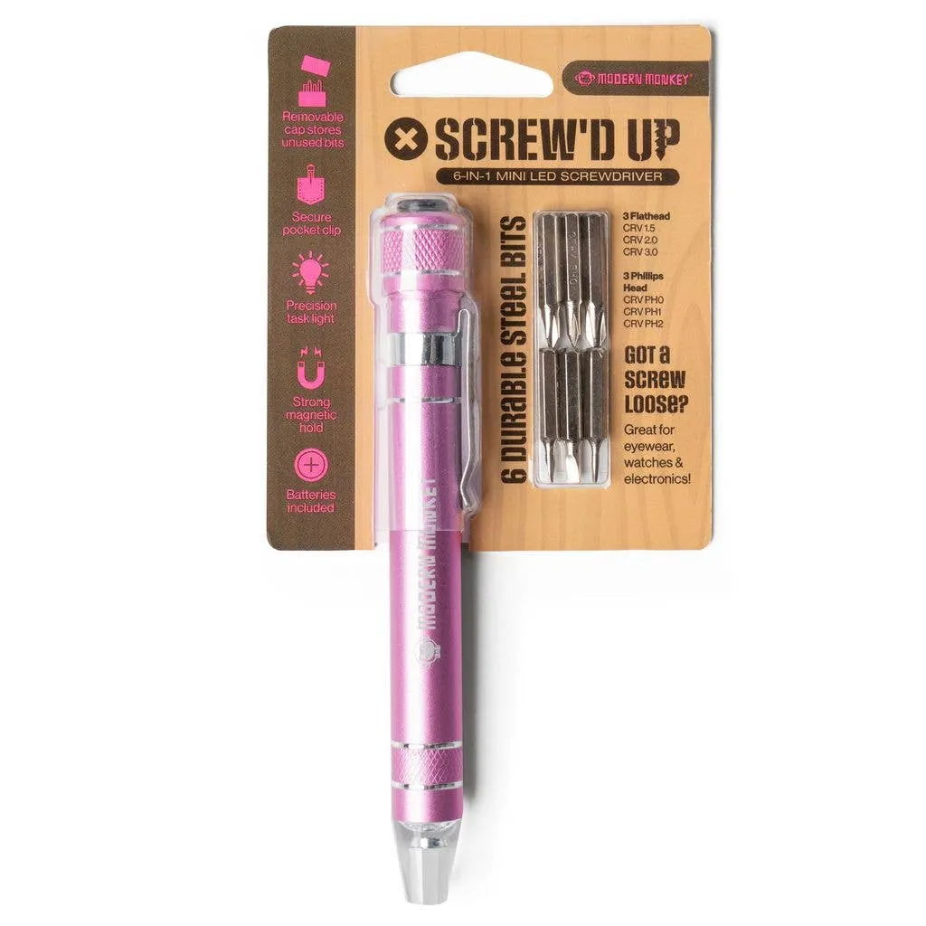 *** Screw’d Up 6-in-1 Mini LED Screwdriver
