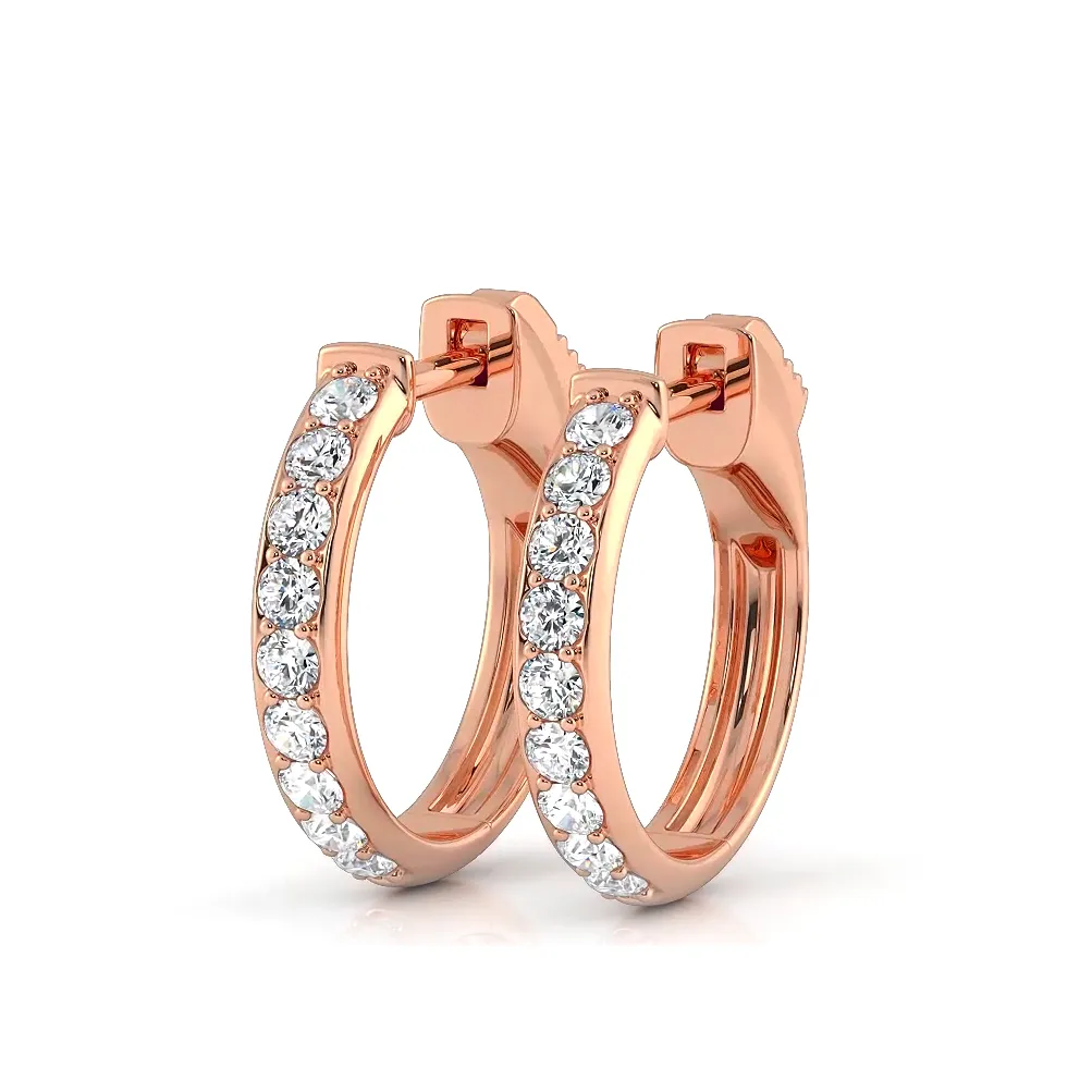 0.50 ctw. Round Brilliant Cut Huggie Hoop earrings