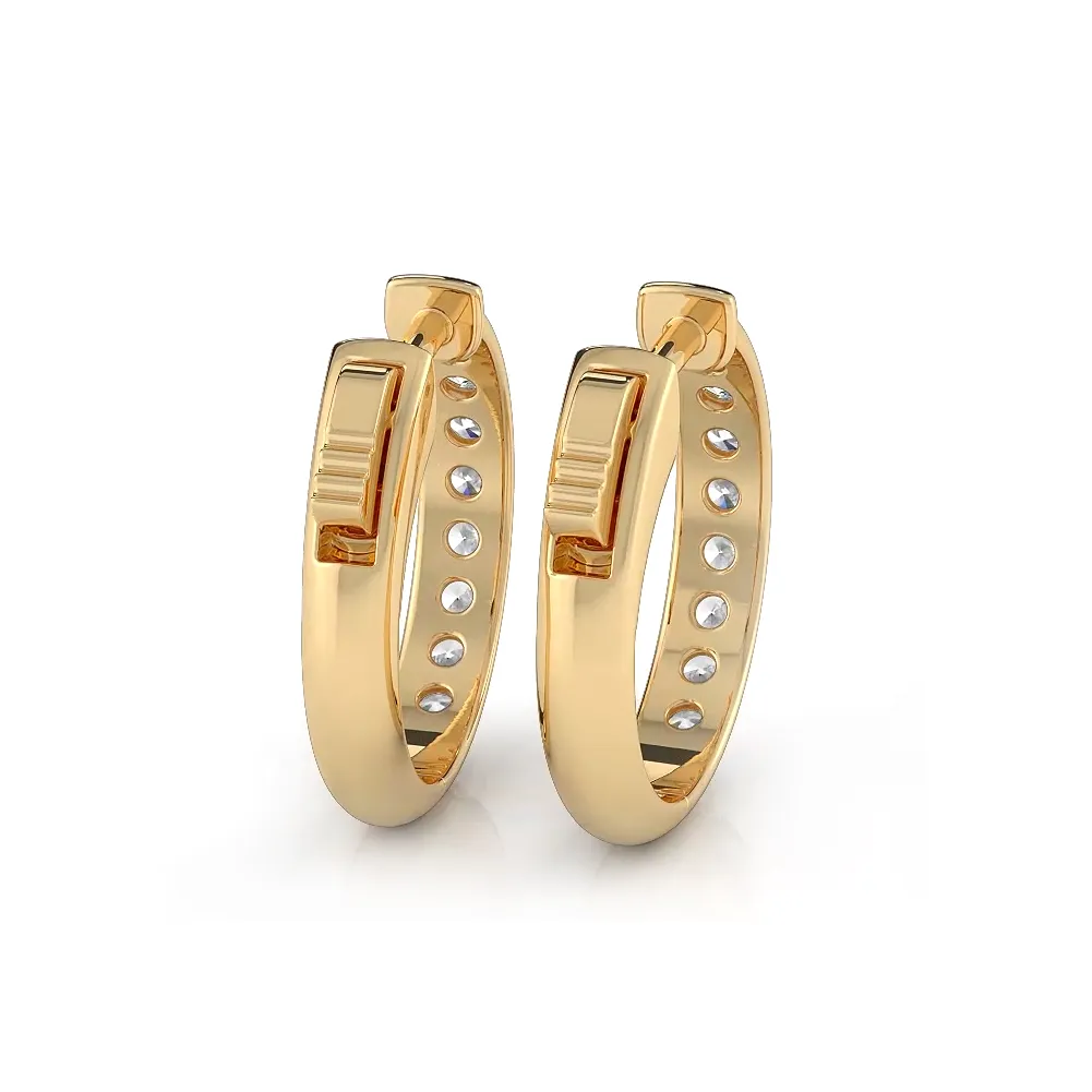 0.50 ctw. Round Brilliant Cut Huggie Hoop earrings