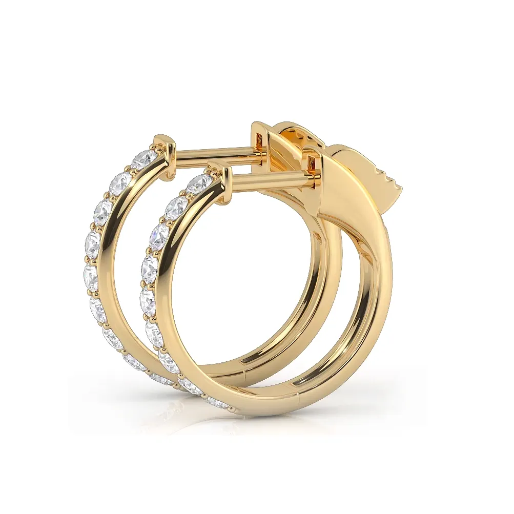 0.50 ctw. Round Brilliant Cut Huggie Hoop earrings