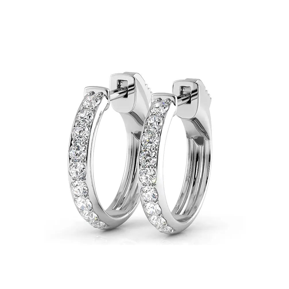 0.50 ctw. Round Brilliant Cut Huggie Hoop earrings