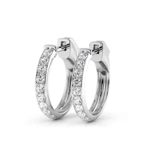 0.50 ctw. Round Brilliant Cut Huggie Hoop earrings