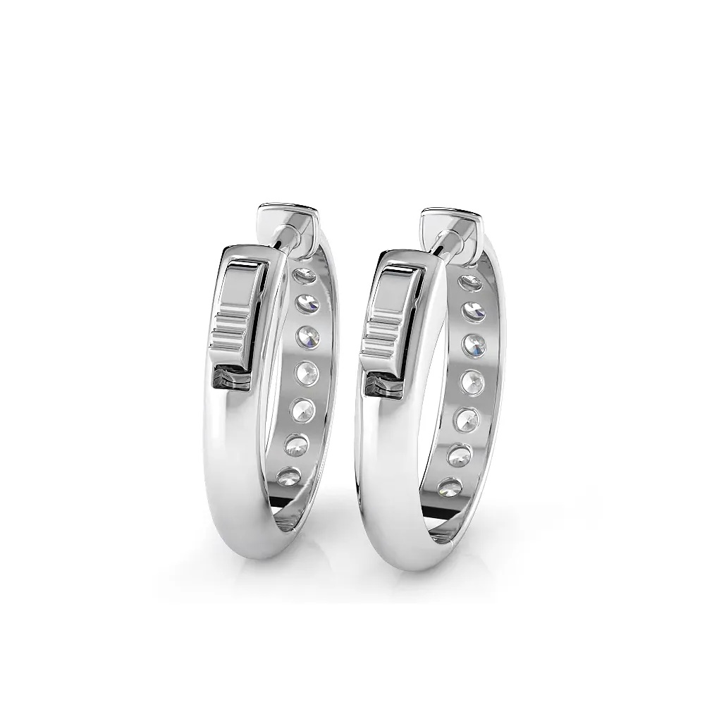 0.50 ctw. Round Brilliant Cut Huggie Hoop earrings