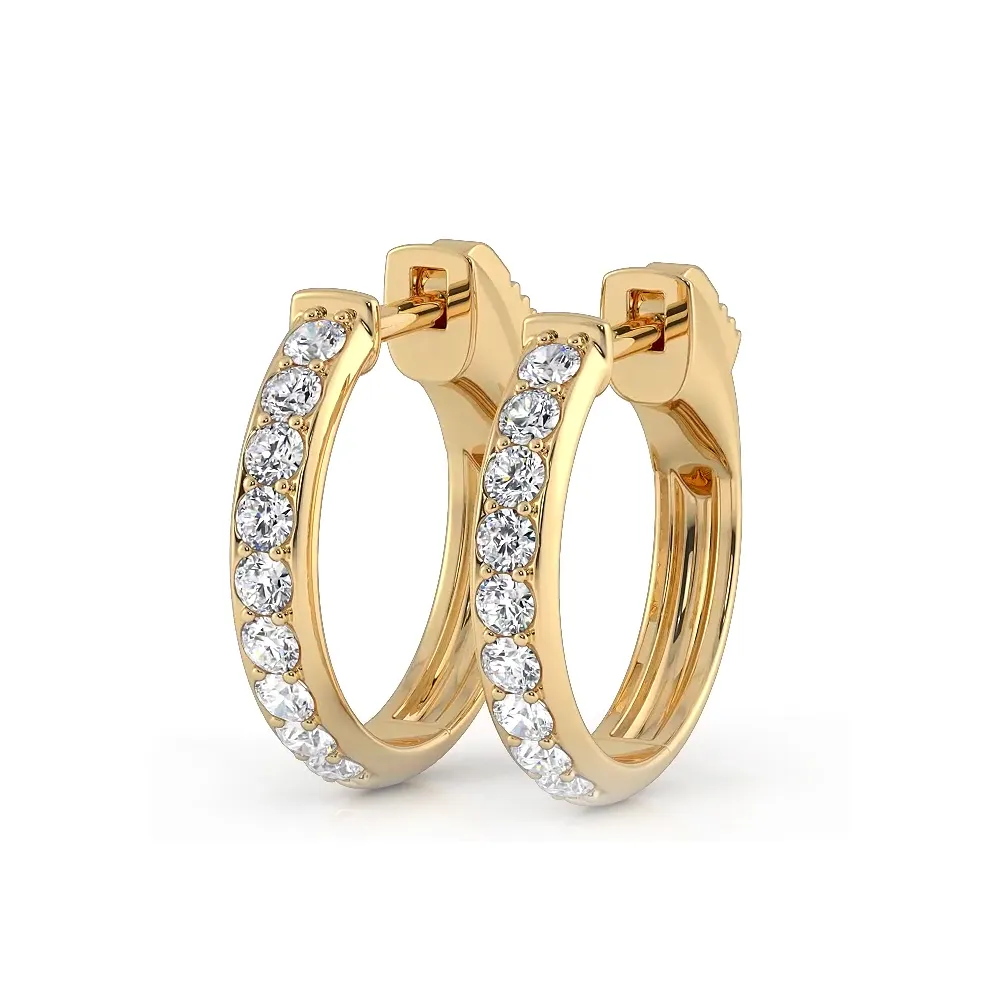 0.50 ctw. Round Brilliant Cut Huggie Hoop earrings