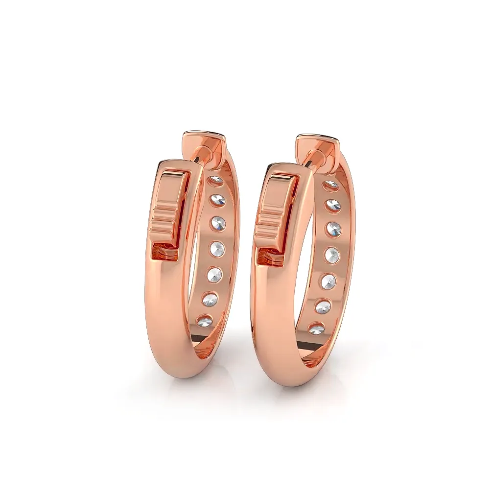0.50 ctw. Round Brilliant Cut Huggie Hoop earrings