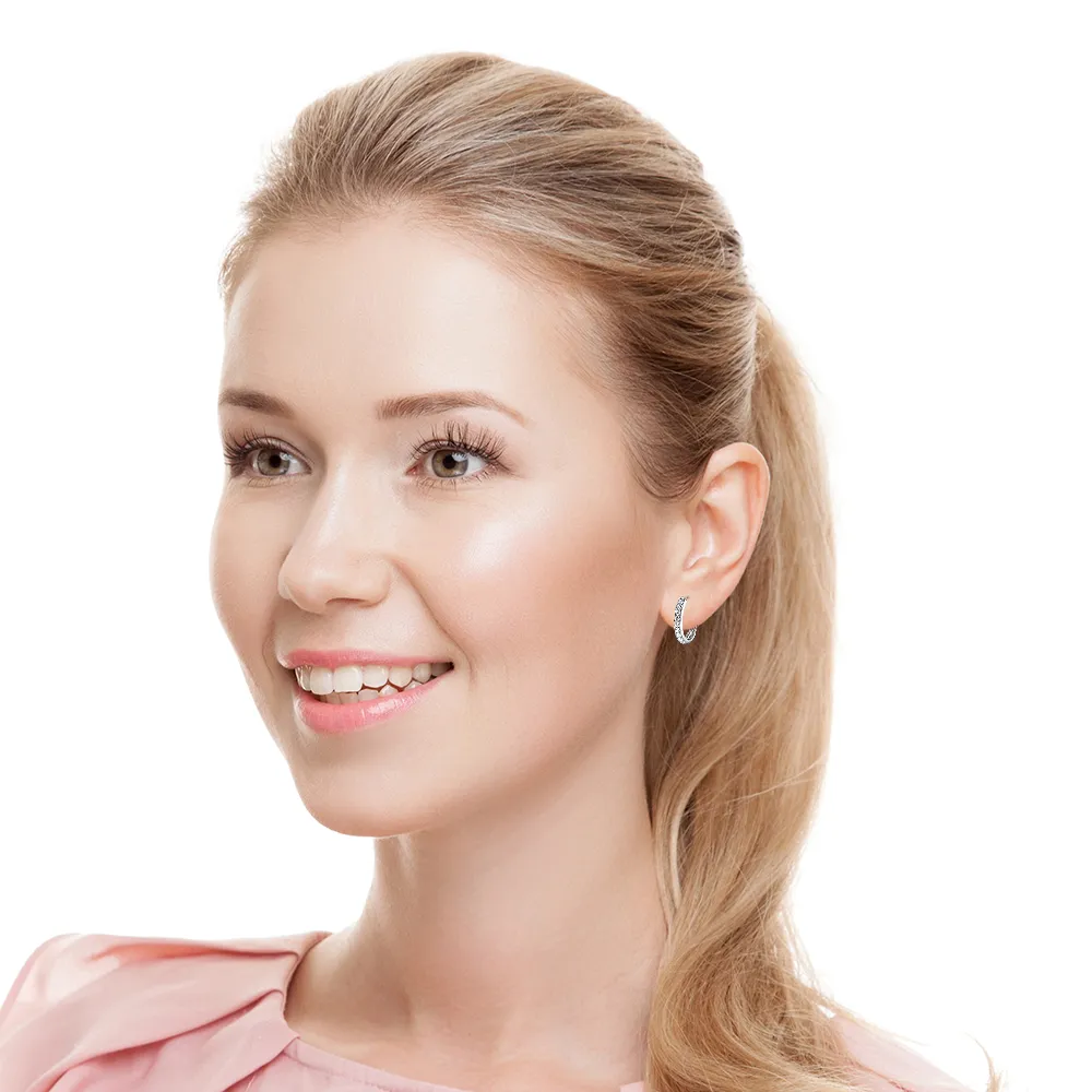 0.50 ctw. Round Brilliant Cut Huggie Hoop earrings