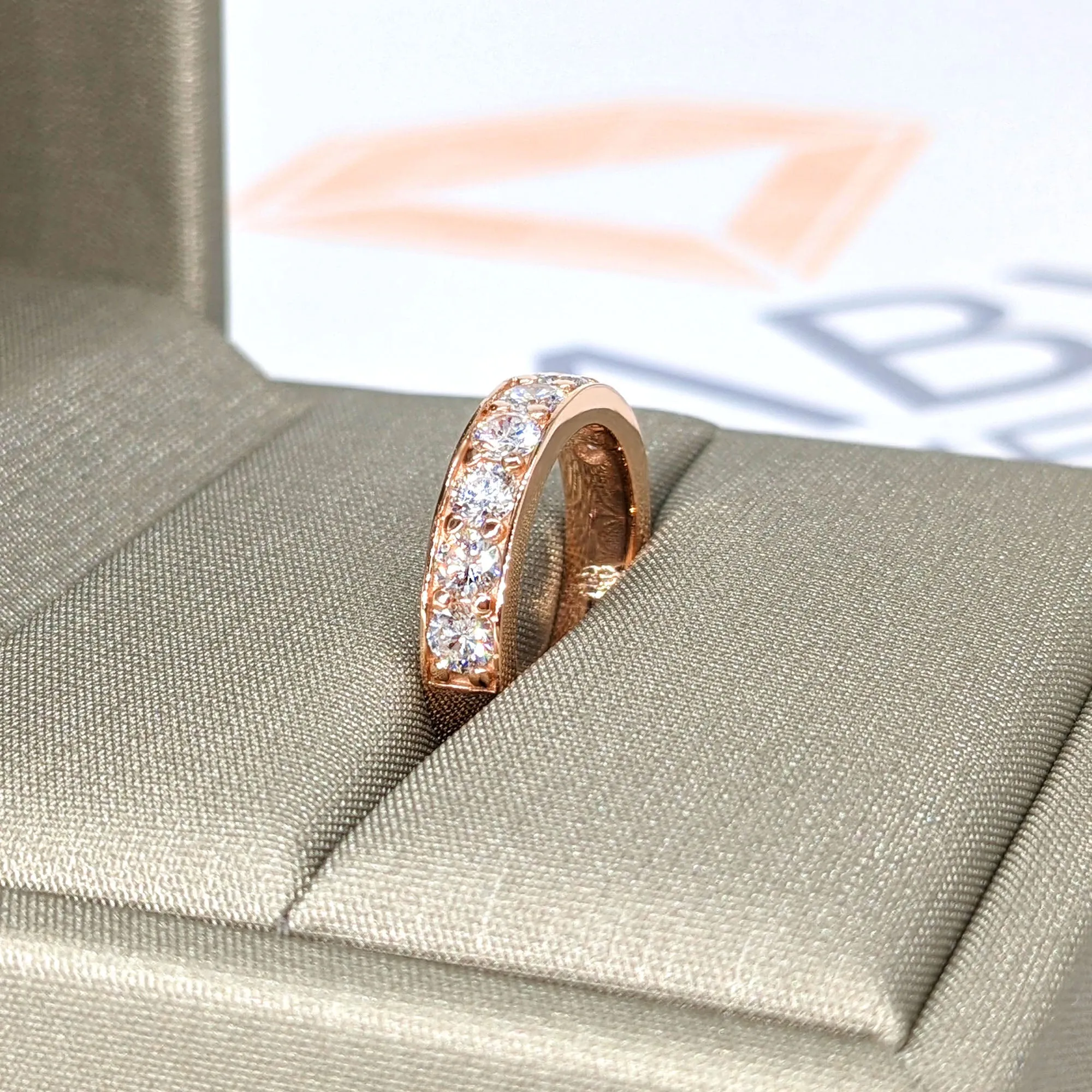0.80 ct. Round Diamond Pave - Channel Wedding Band