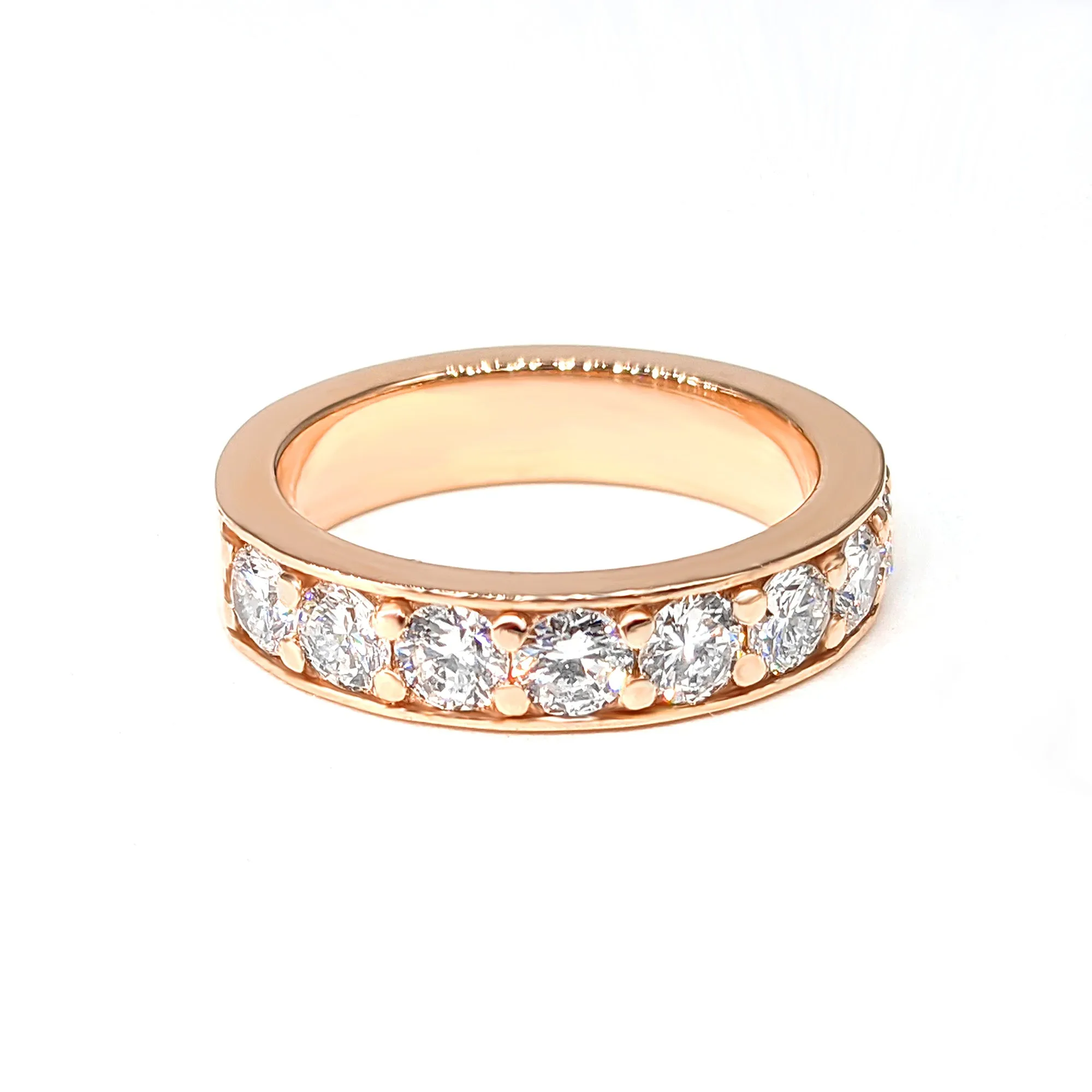 0.80 ct. Round Diamond Pave - Channel Wedding Band
