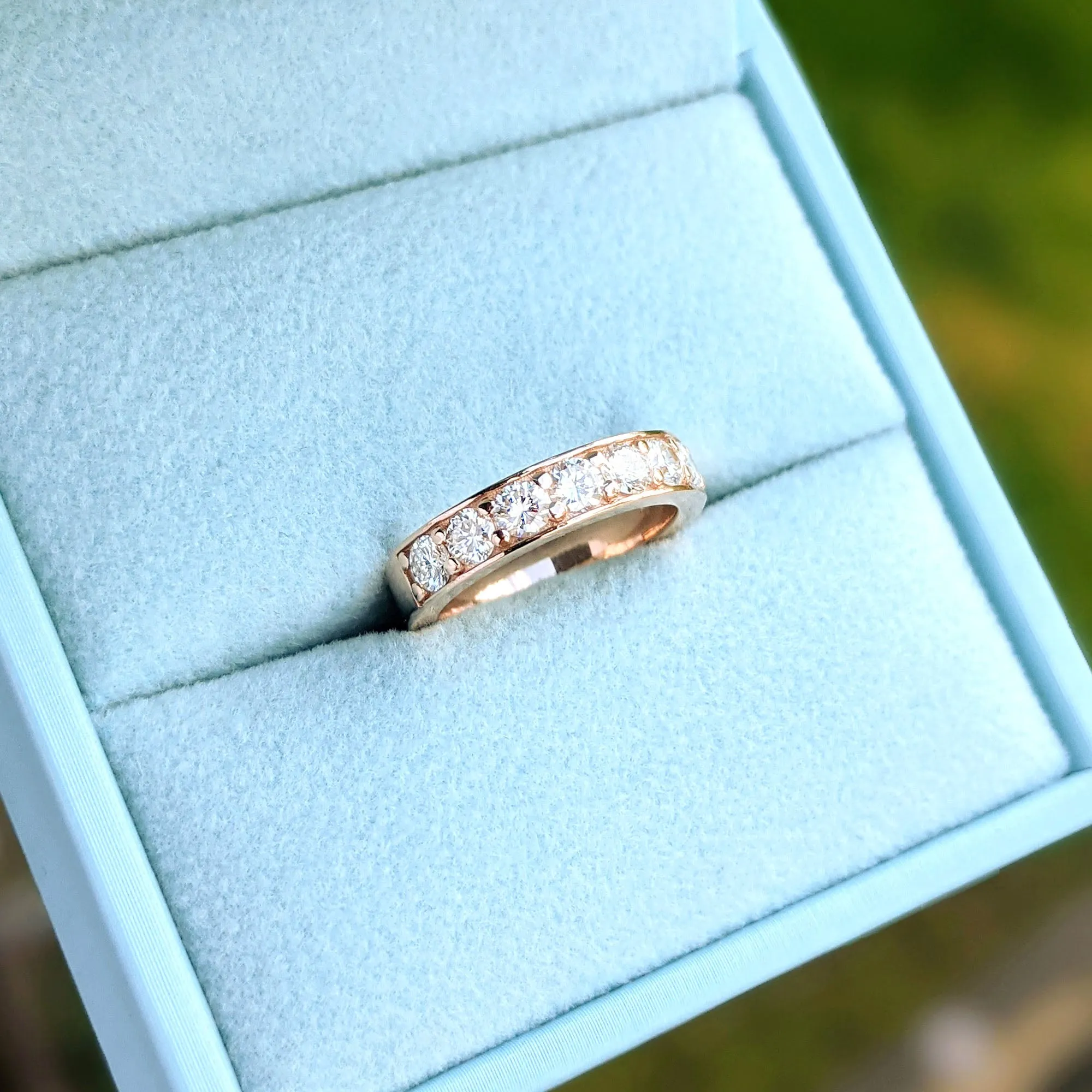 0.80 ct. Round Diamond Pave - Channel Wedding Band