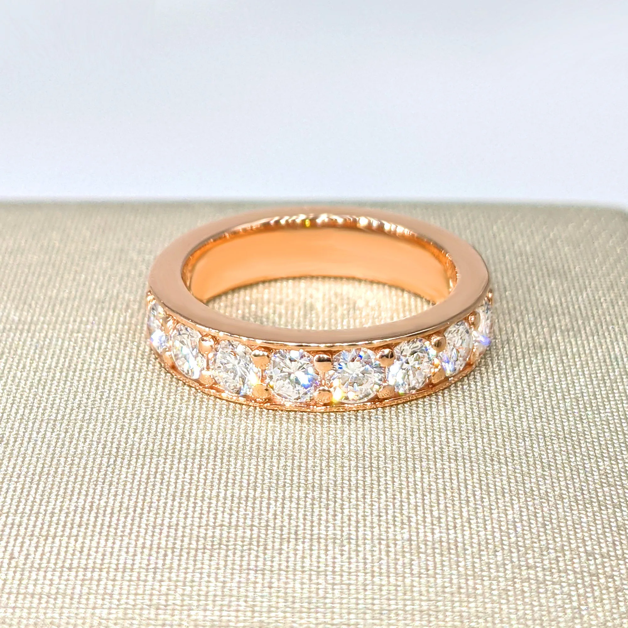 0.80 ct. Round Diamond Pave - Channel Wedding Band