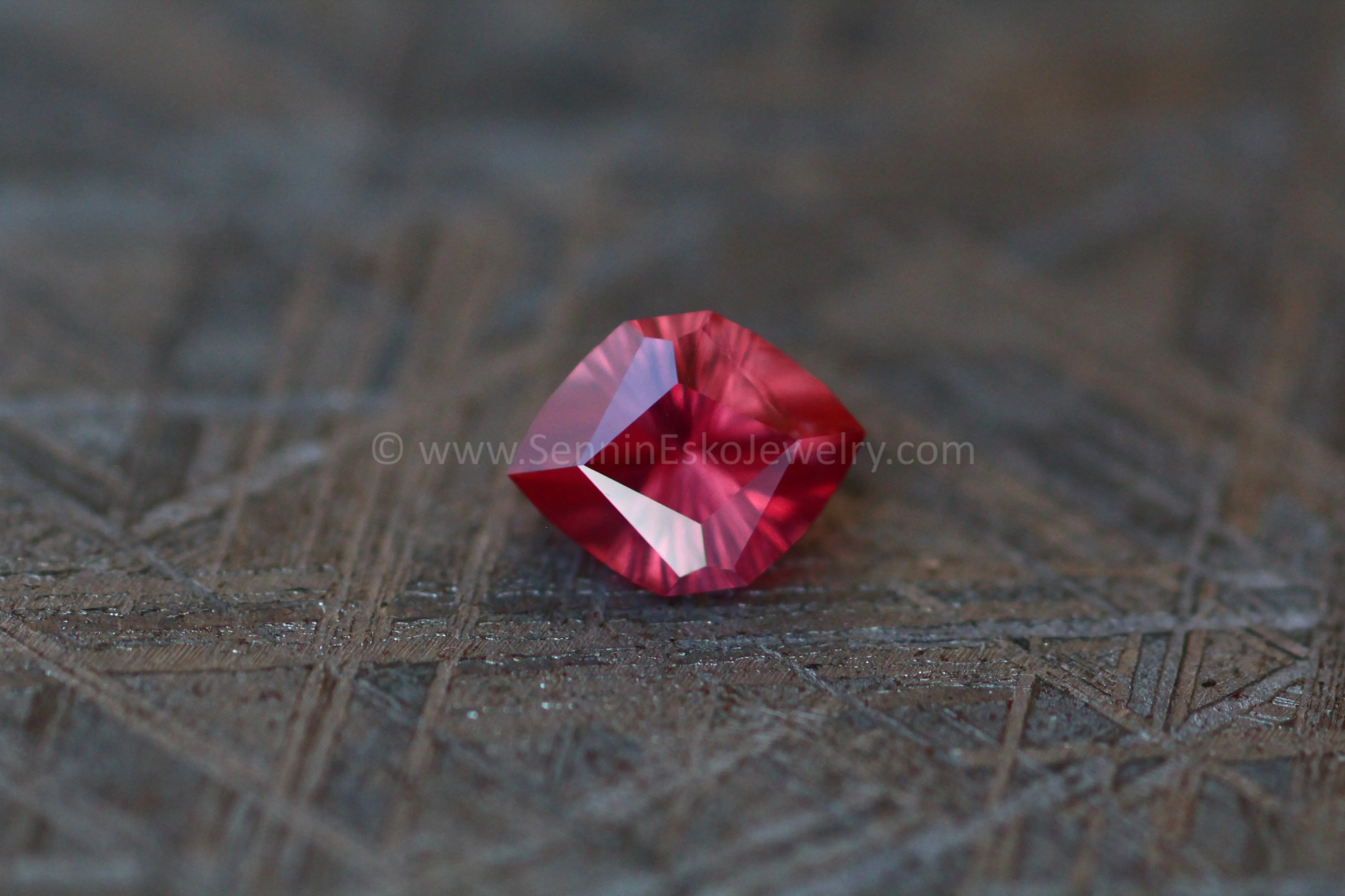 0.82 ct Ruby Hexagon - Unheated - 7.2x5.5mm, Fantasy Cut
