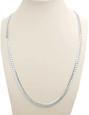 10 MM White Gold Cuban Link Chain (10K Gold)