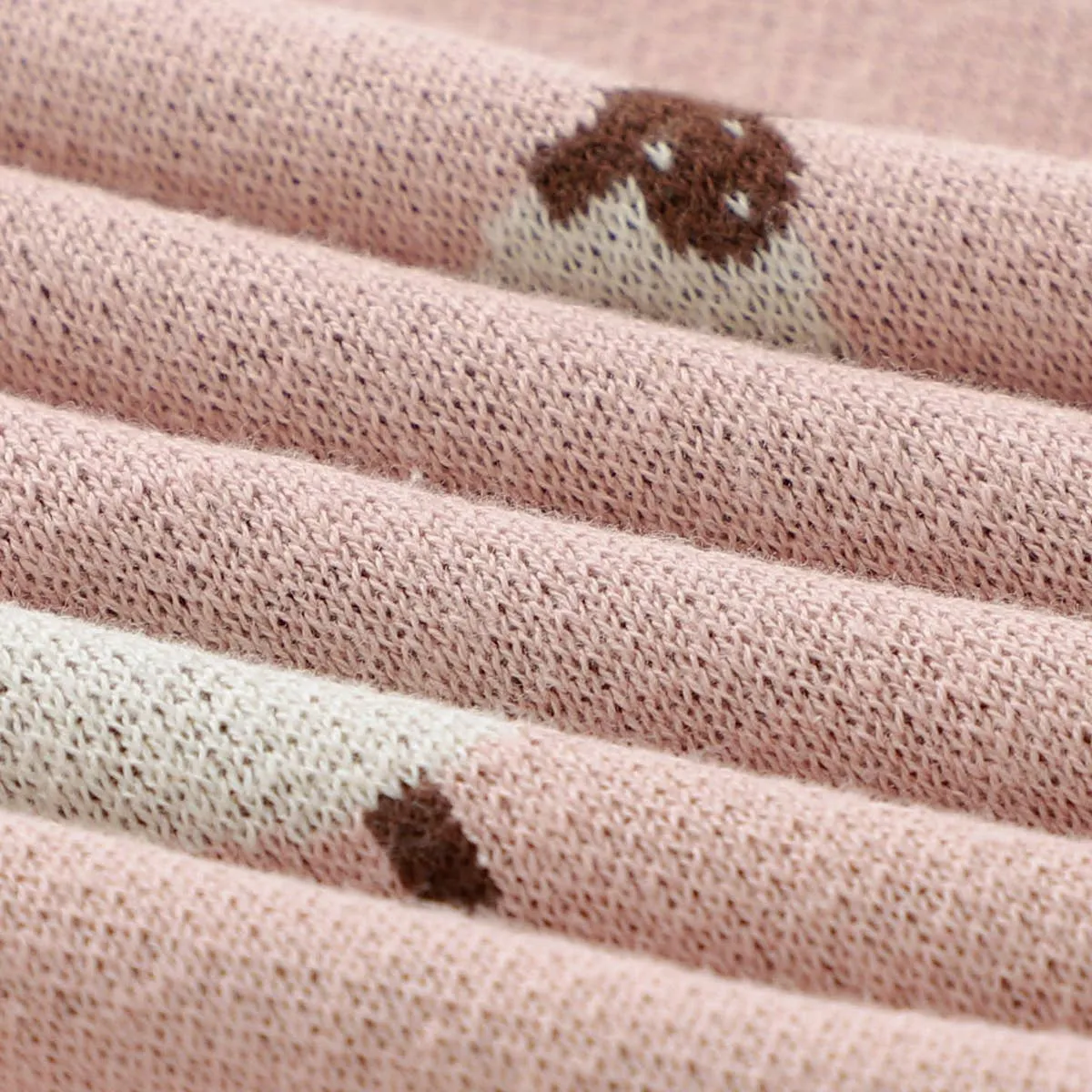 100% Luxury Cotton Receiving Swaddle Baby Blanket - Sheep: Ivory
