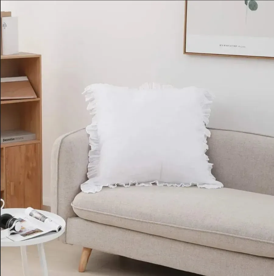 100% Washed Linen Duvet Cover Set -  White