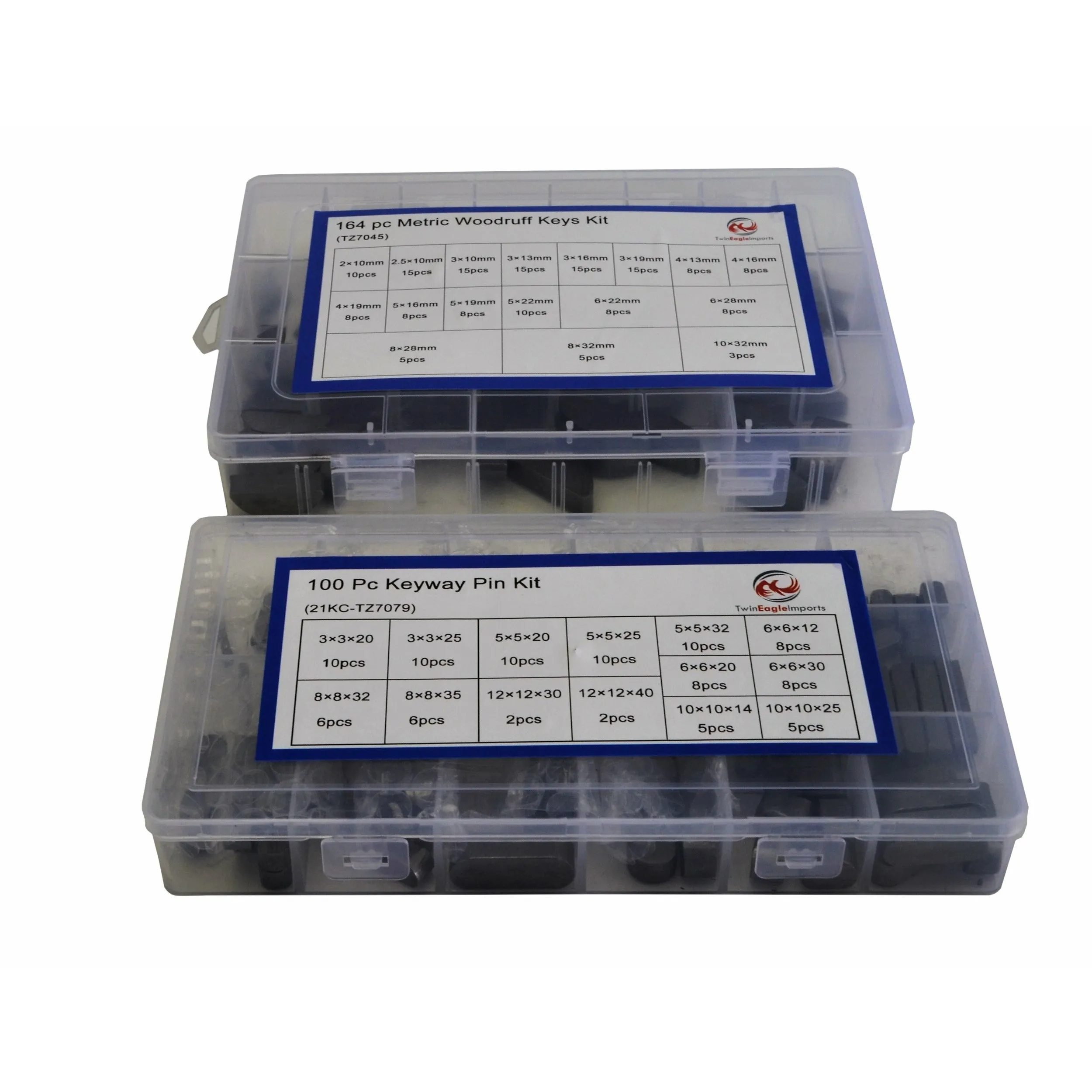 100pc Metric Keyway and 164pc Metric Woodruff Keys Grab Kit