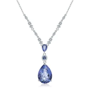 10.68C Natural Iolite Blue Mystic Quartz Pendant Necklace