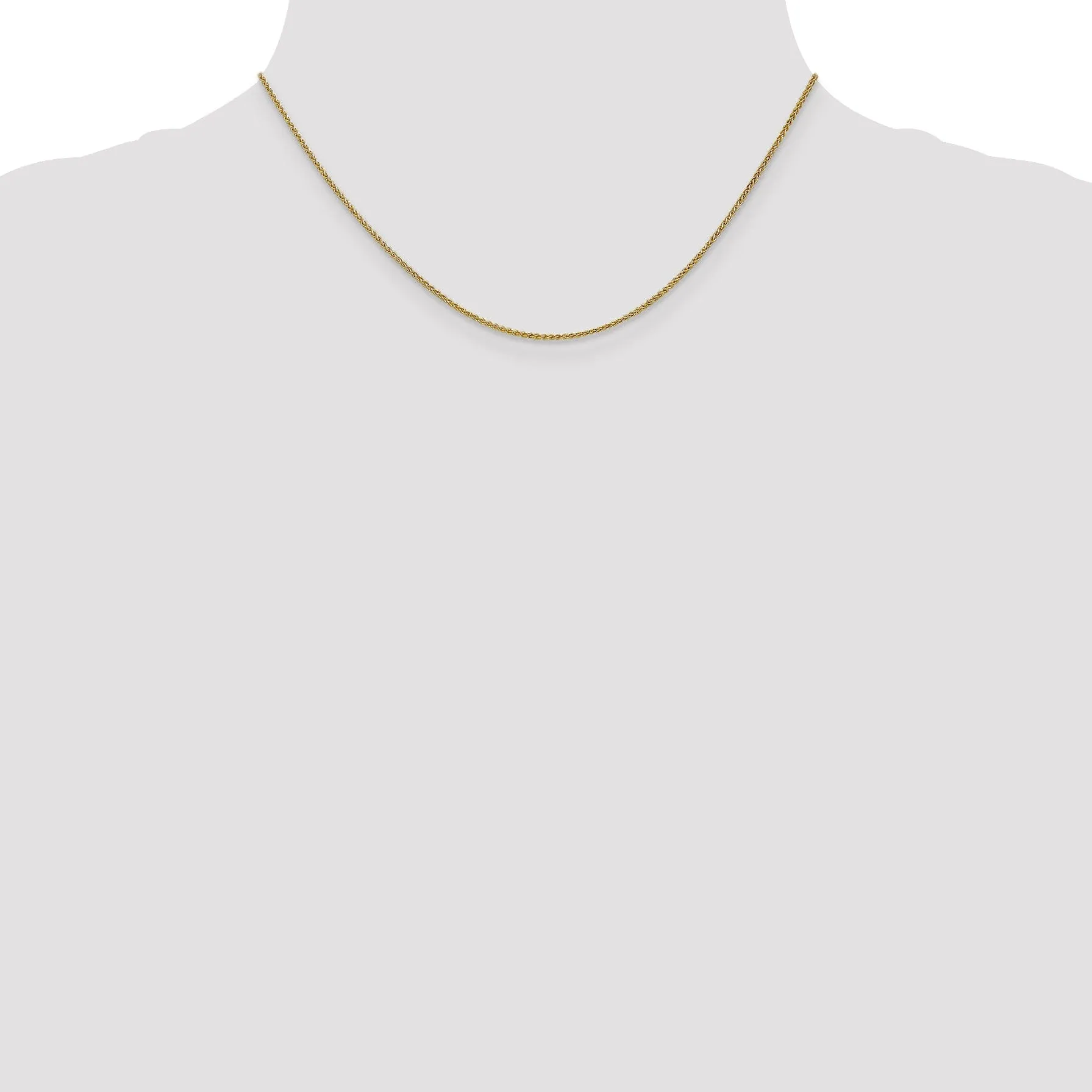 10k Yellow Gold 1.2mm Wheat Chain