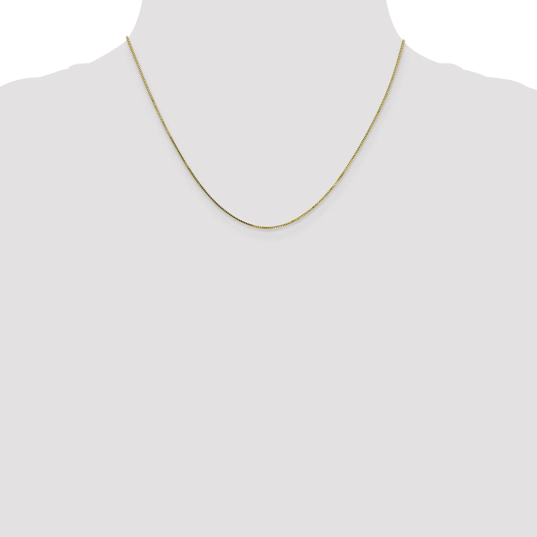 10k Yellow Gold .7 mm Box Chain