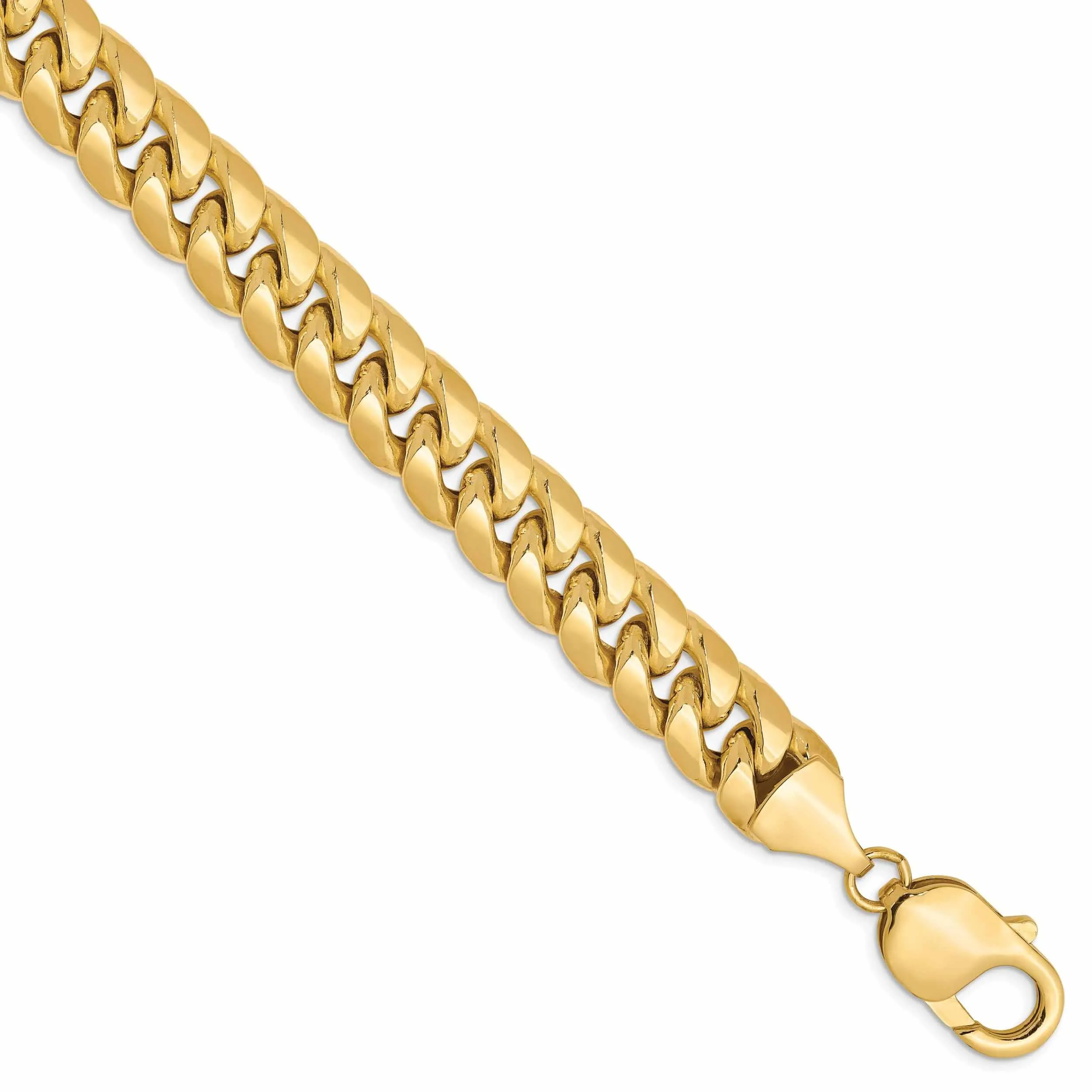 10k Yellow Gold Semi-Solid Miami Cuban Chain