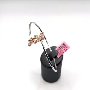10KT DIAMOND BUTTERFLY BANGLE