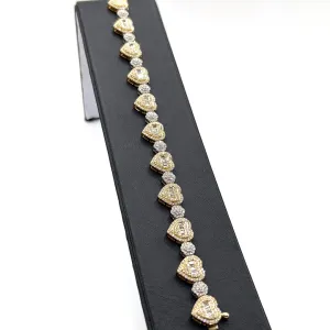 10KT DIAMOND HEART BRACELET