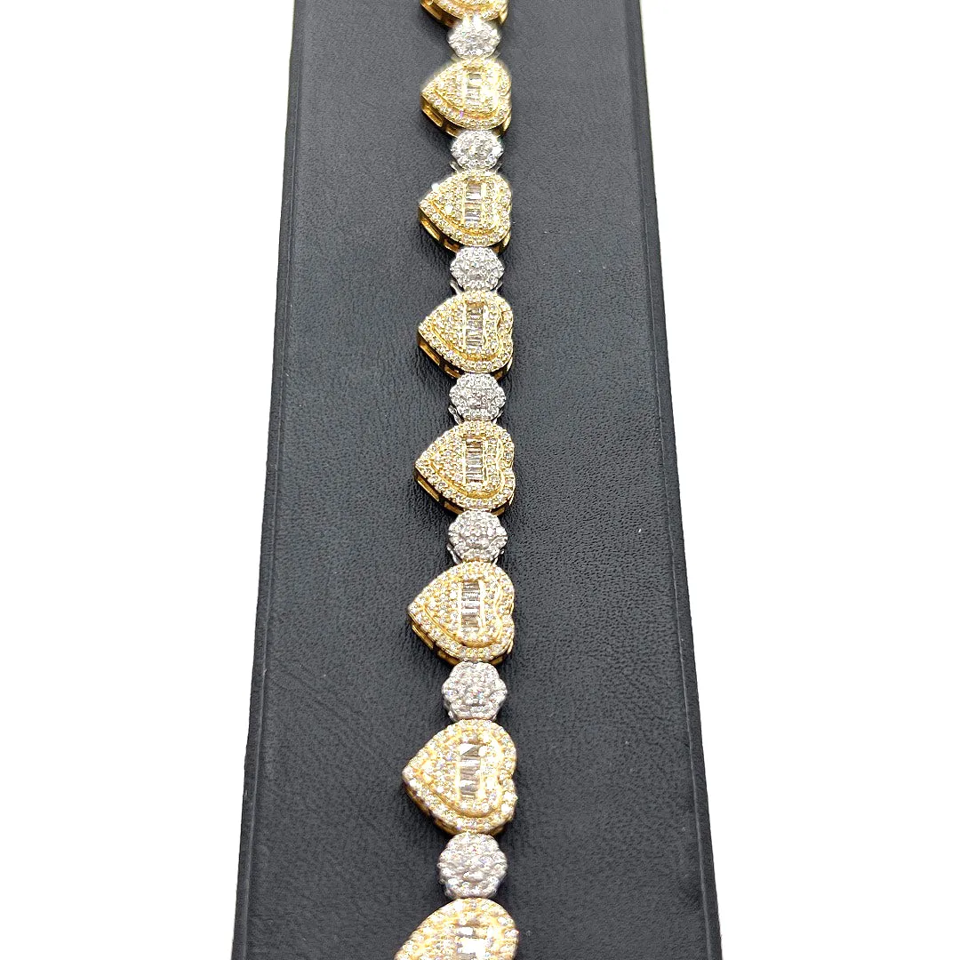 10KT DIAMOND HEART BRACELET