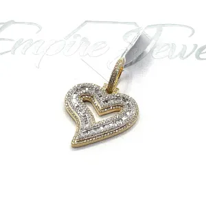 10KT DIAMOND HEART PENDANT