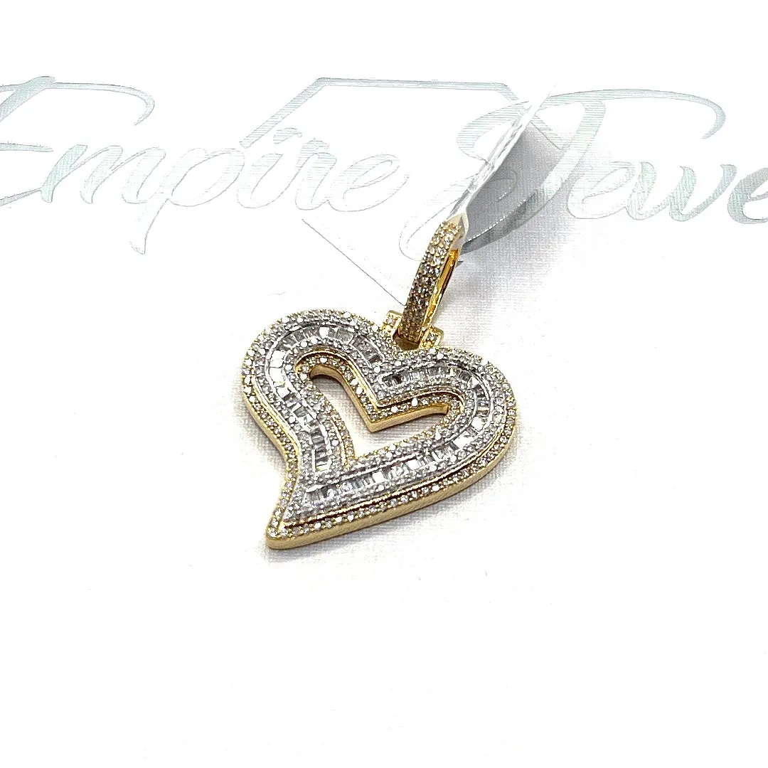 10KT DIAMOND HEART PENDANT