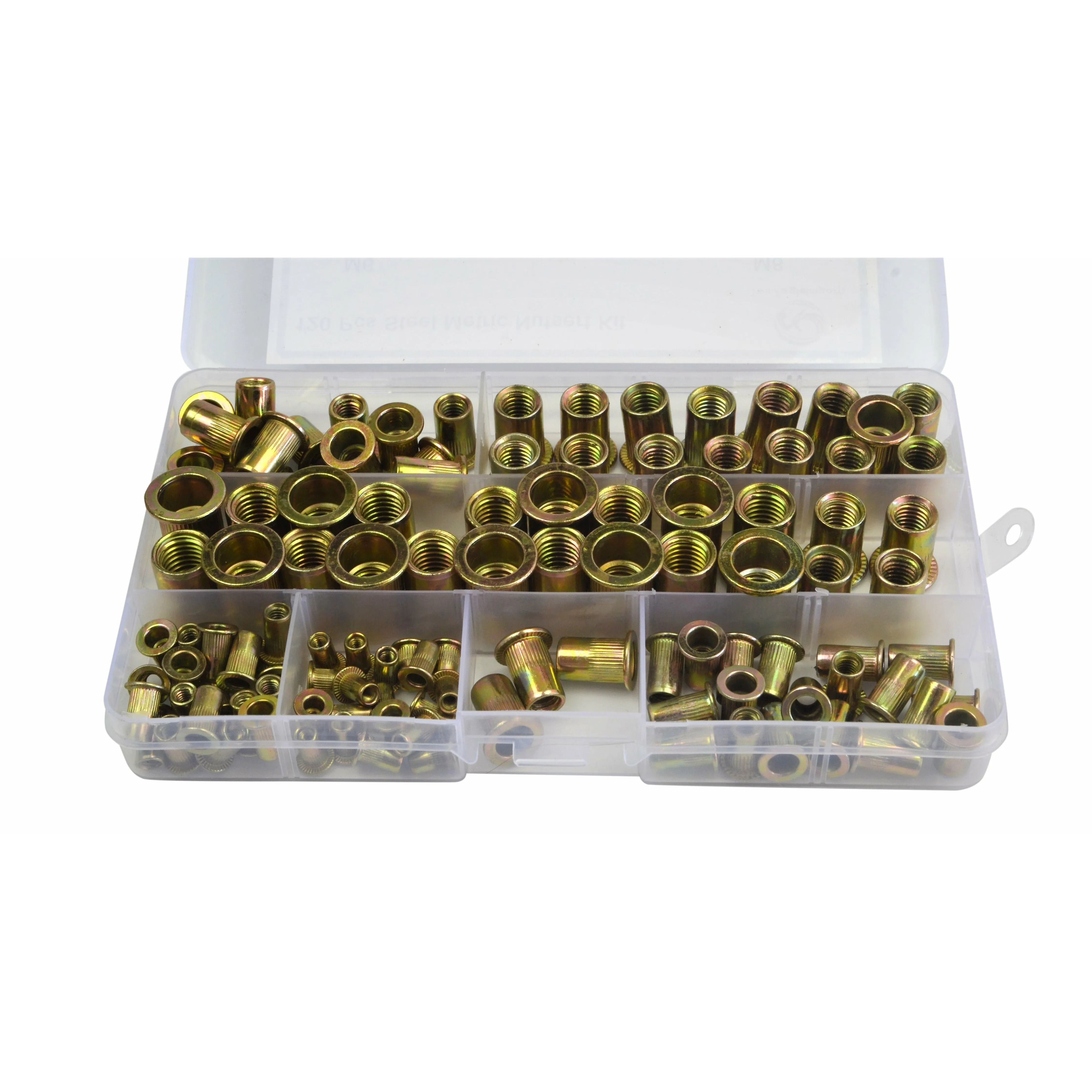 120pc Imperial Steel and 120pc Metric Steel Nutserts  Grab Kit