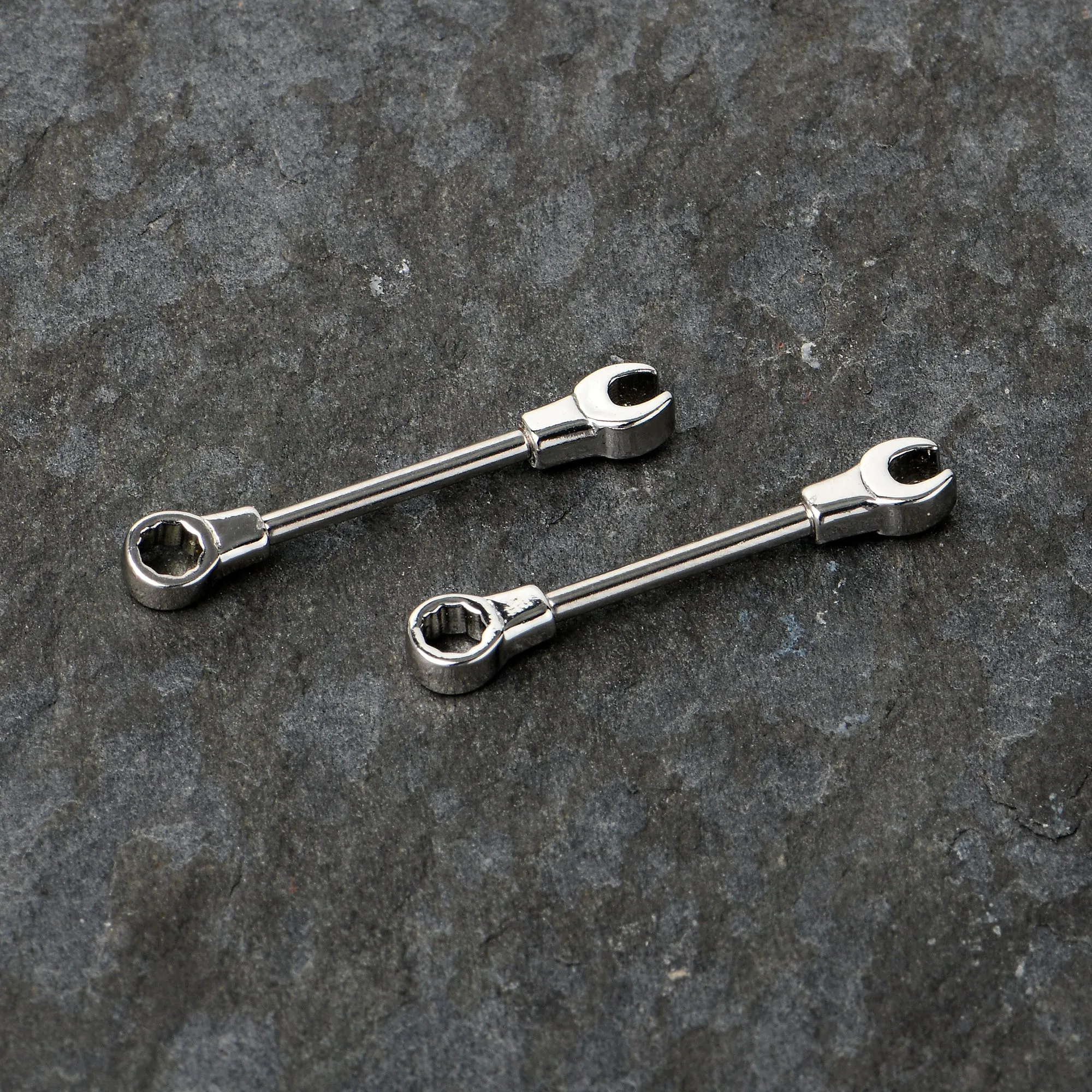 14 Gauge 13mm Combo Wrench Barbell Nipple Ring Set