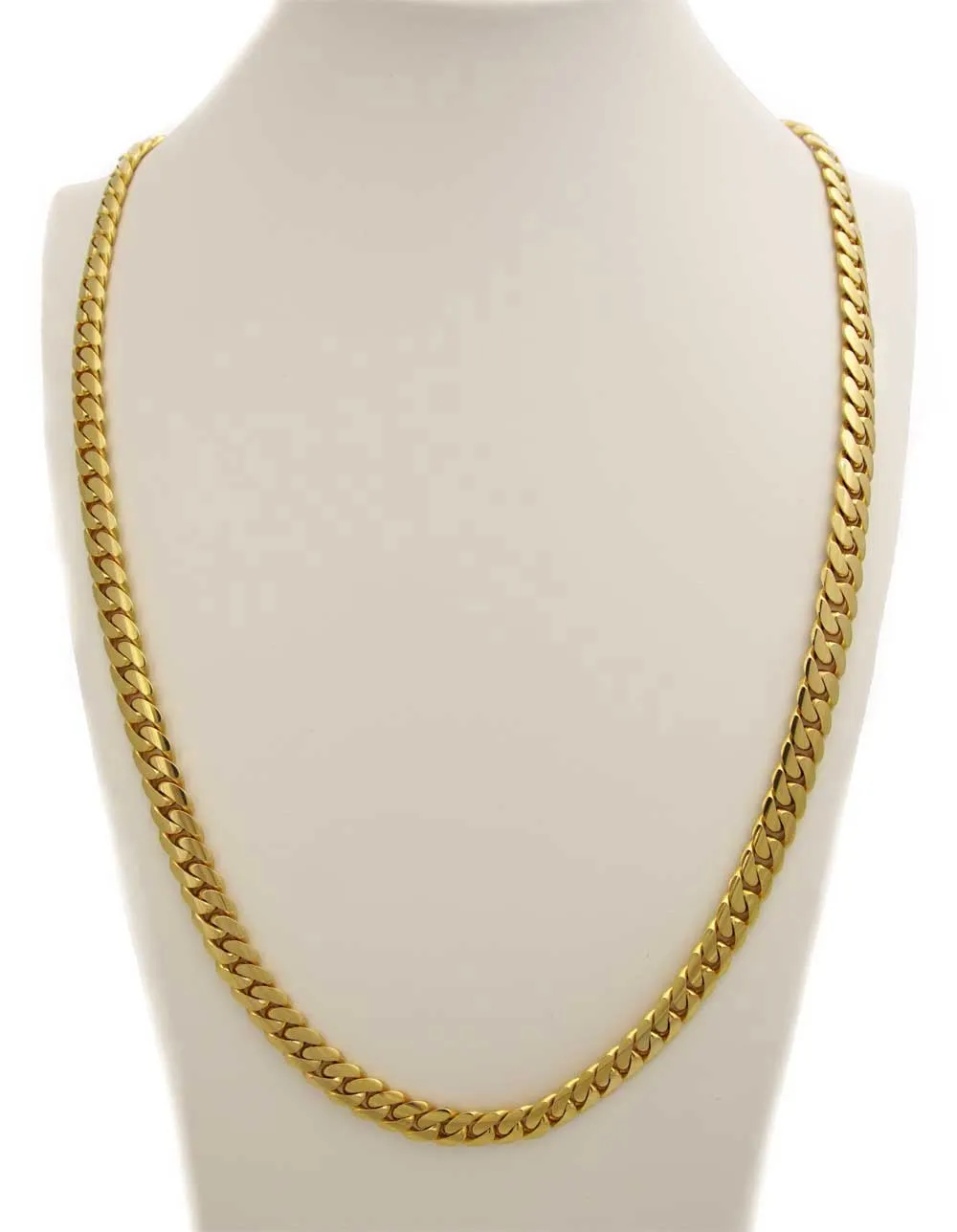 14 MM Cuban Link Chain (14K Gold Over 999 Silver) Big