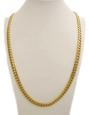 14 MM Cuban Link Chain (14K Gold Over 999 Silver) Big