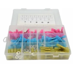 142pc Heat Shrink Terminal Kit 12/24v Grab Kit Assortment