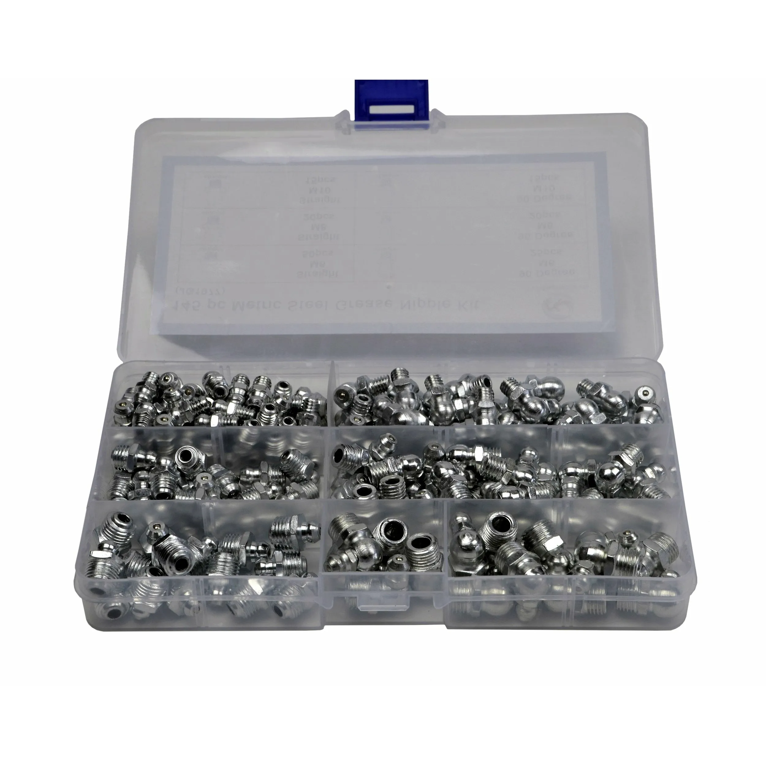 145pc Metric Grease Nipples Steel Grab Kit