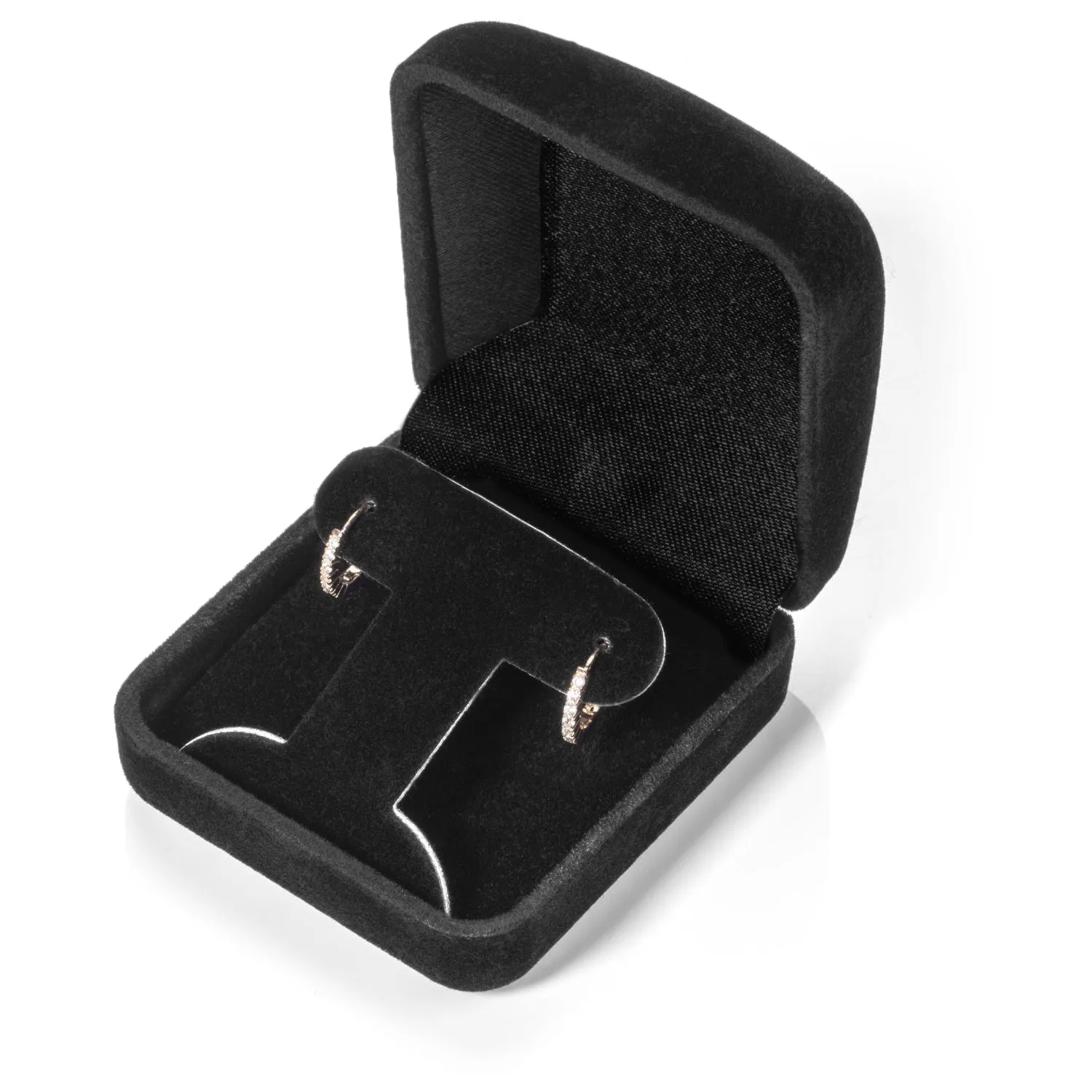 14K Solid Yellow Gold Round Cut Huggie Hoop Cubic Zirconia Earrings 12mm (.20 CTW), With Gift Box