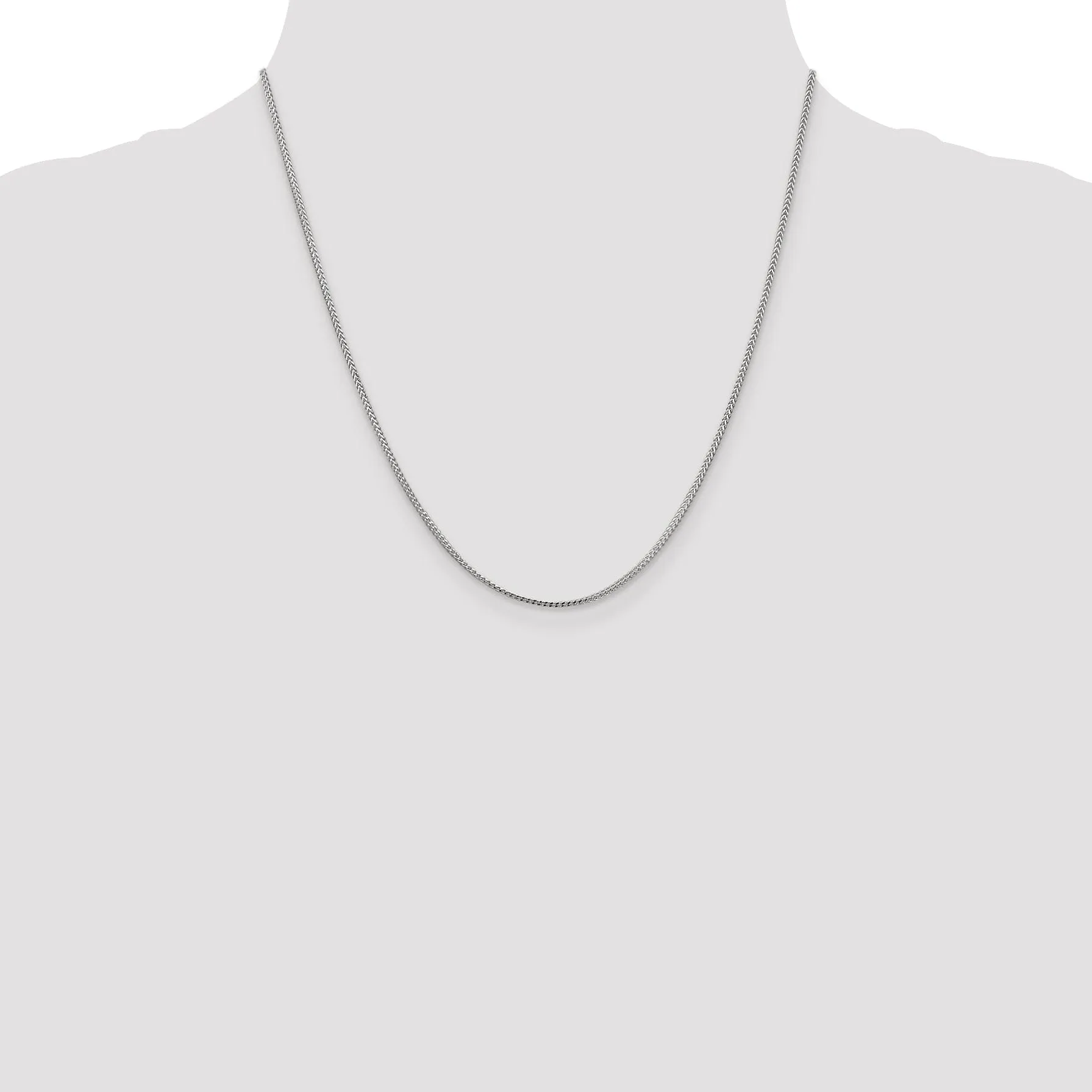 14K White Gold 1.1 mm Franco Chain