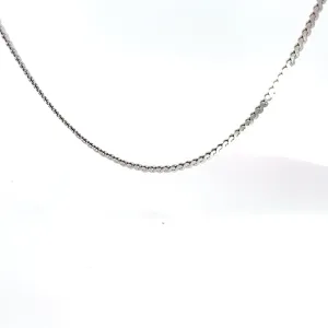 14k White Gold 12.2 gram S Link High Polish Necklace 18"inch
