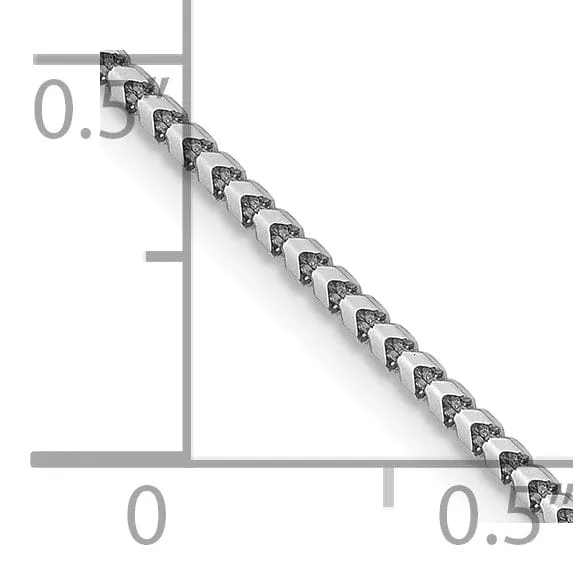14K White Gold 1.25 mm Franco Chain