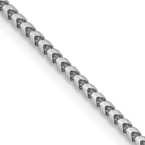 14K White Gold 1.25 mm Franco Chain