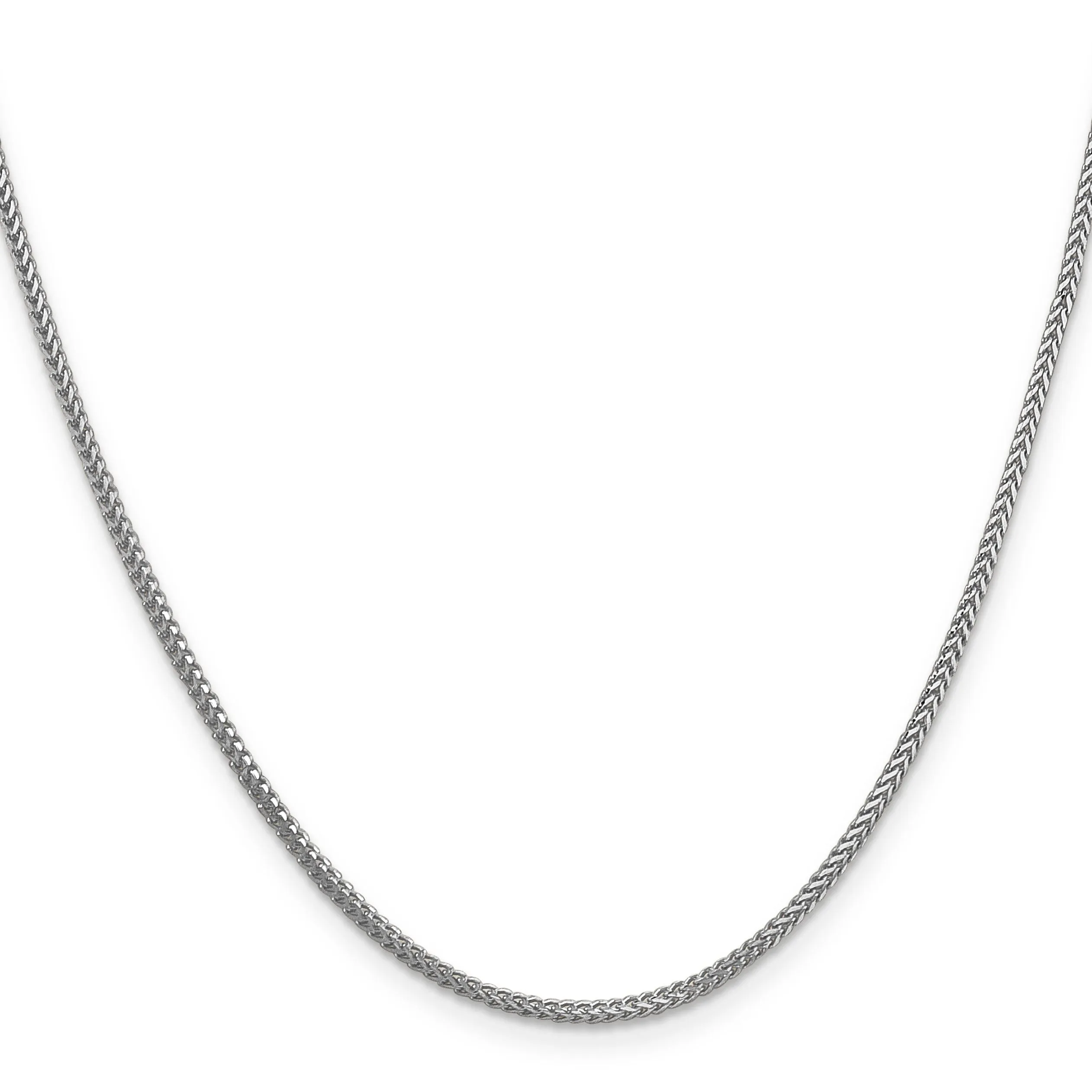 14K White Gold 1.25 mm Franco Chain