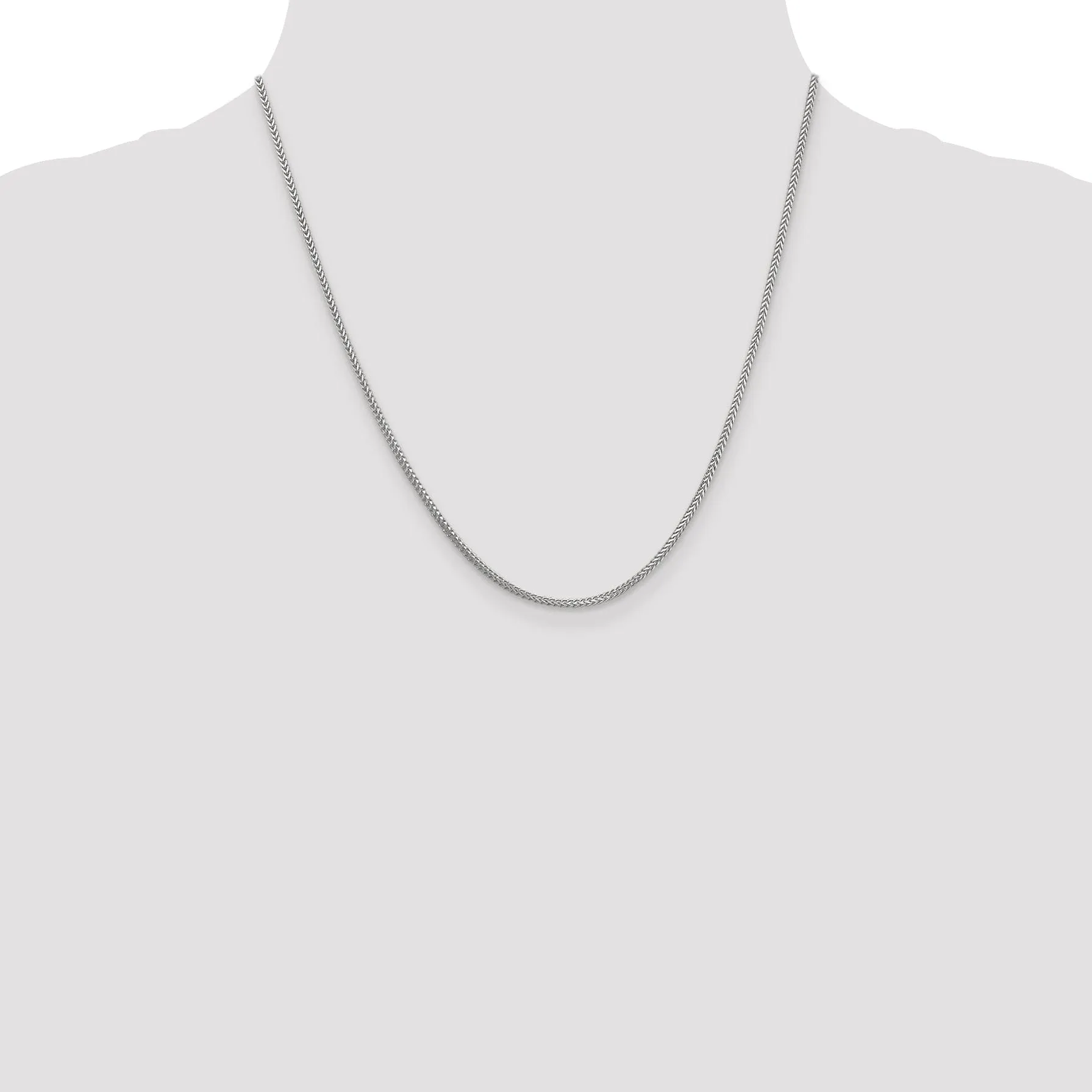 14K White Gold 1.25 mm Franco Chain