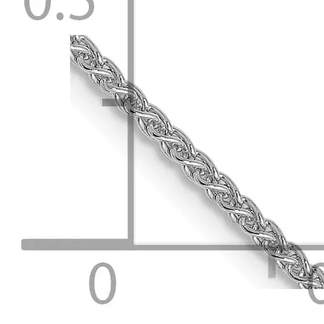 14K White Gold 1.2mm Spiga Wheat Chain
