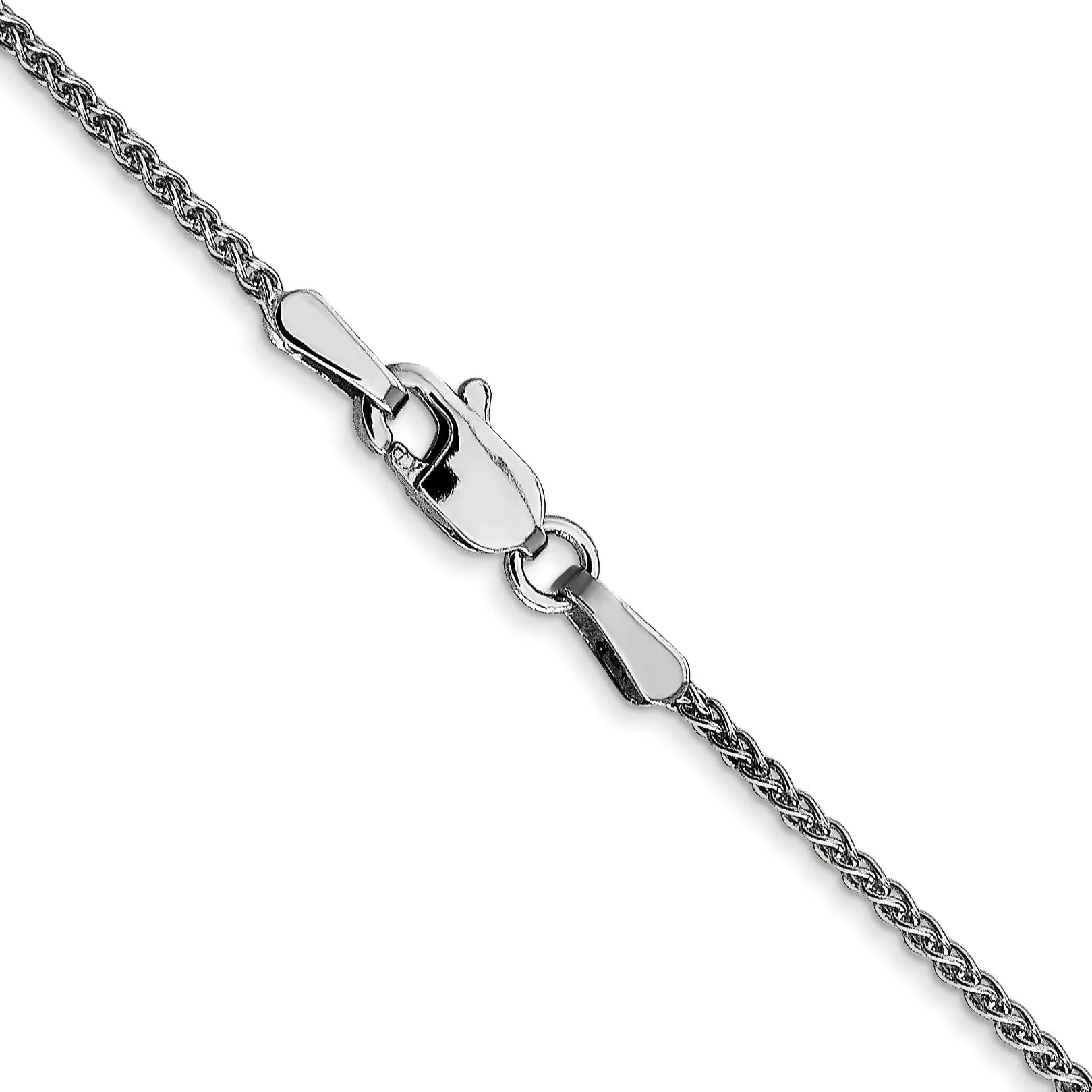 14K White Gold 1.2mm Spiga Wheat Chain