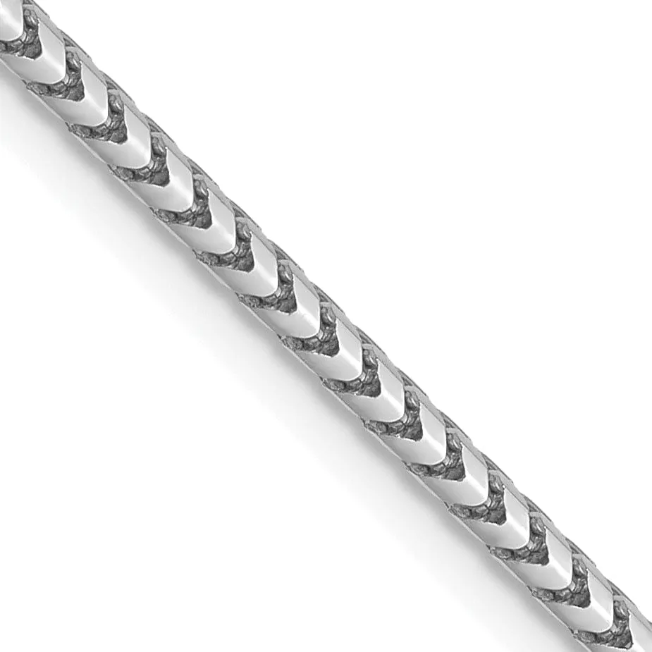 14K White Gold 1.5 mm Franco Chain