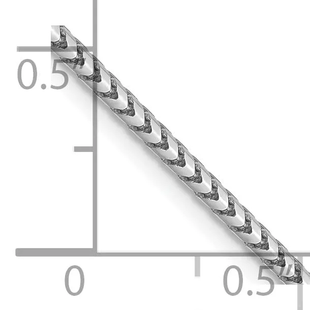 14K White Gold 1.5 mm Franco Chain