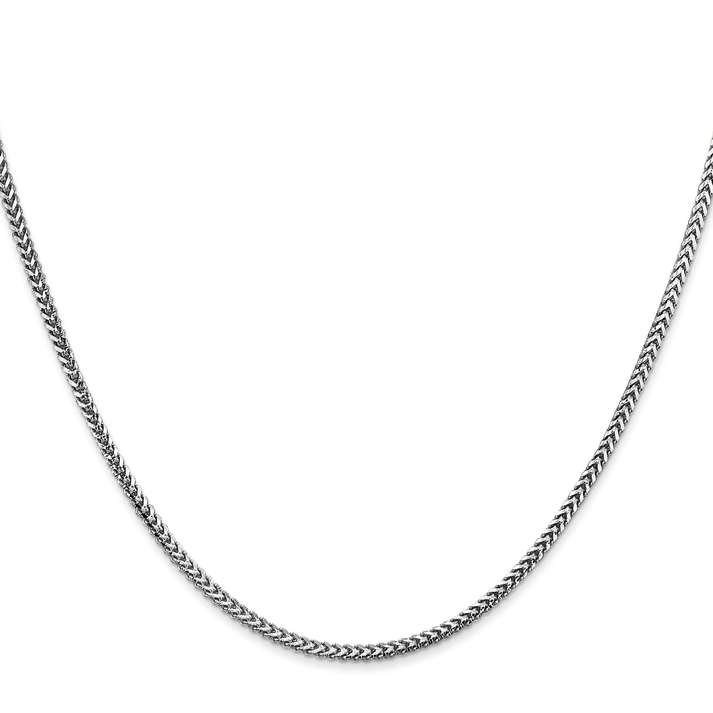 14K White Gold 1.5 mm Franco Chain