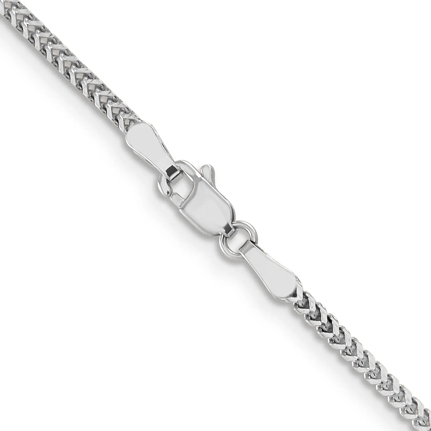 14K White Gold 1.5 mm Franco Chain