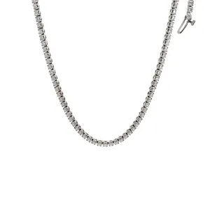 14K WHITE GOLD 6.5CT G SI1 DIAMOND TENNIS NECKLACE
