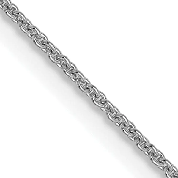 14K White Gold .9 mm Round Cable Chain